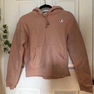 blush rose champion hoodie sweatshirt